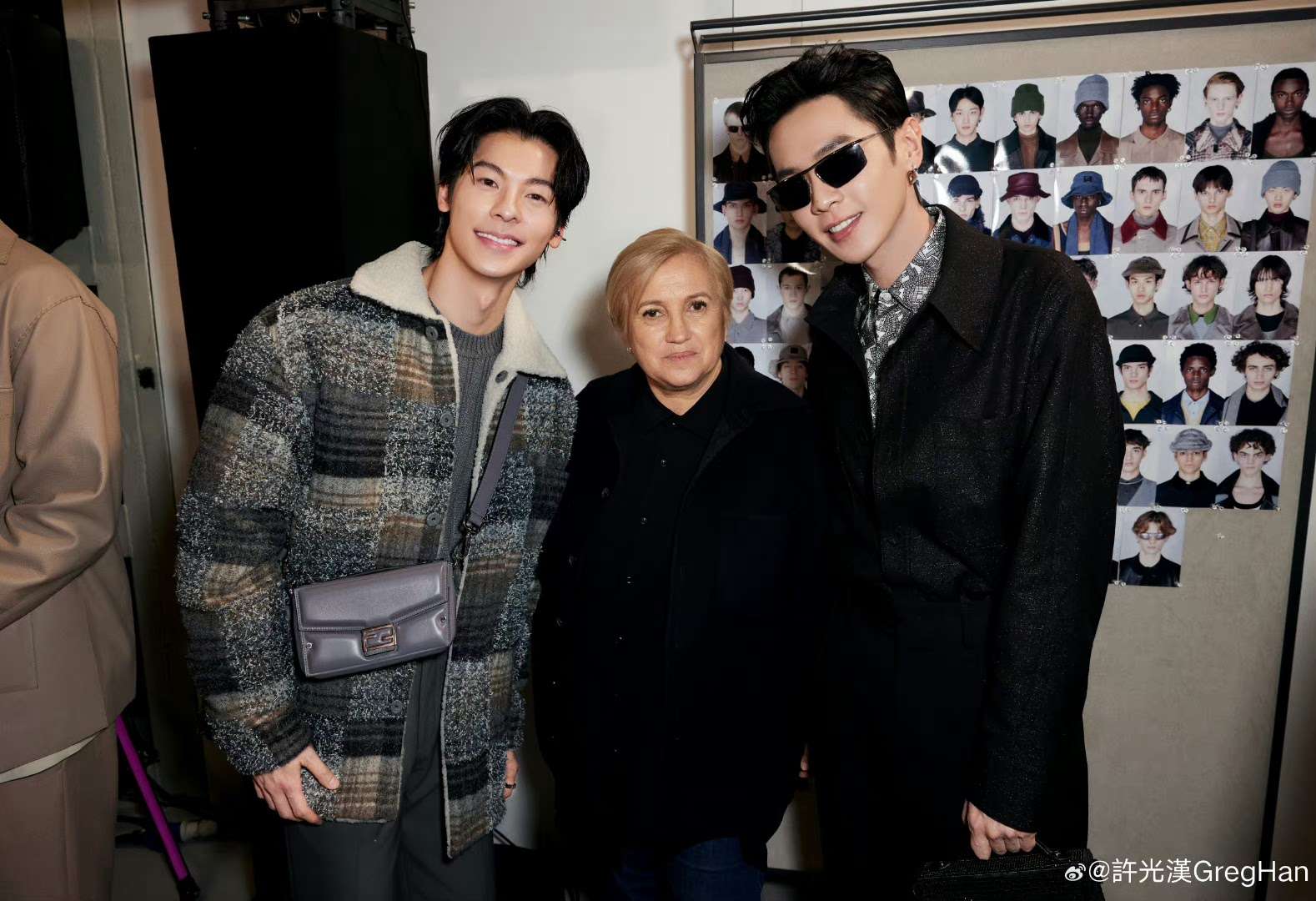 Greg Hsu and Zhang Ruoyun Interact at Milan Fashion Week Fendi Show